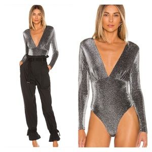 Lovers + Friends | Dorothy Bodysuit in metallic